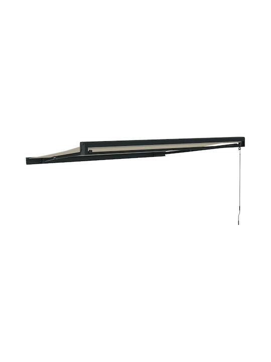 vidaXL Cort Terasă cu LED Bej x2.5m