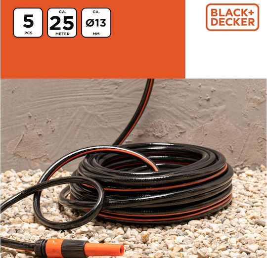 Black & Decker Hose Watering Set 1/2" 25m