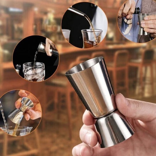 Stalgast Dublu Pahar de Măsurare pentru Băuturi cu Capacitatea de 25/50ml Inox 5902898719840