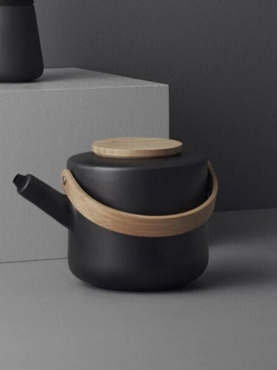 Stelton Wasserkocher Gusseisen Schwarz 1250ml