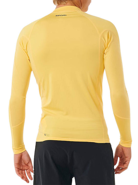 Rip Curl Waves Upf Perf L/s Rashguard Yellow