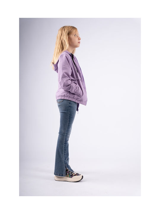 Evita Kids Casual Jacket Windproof Purple