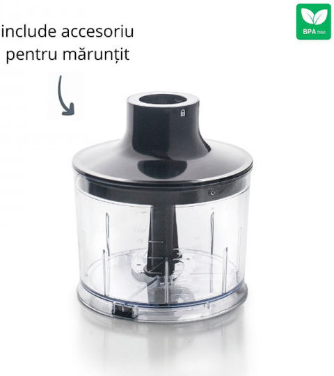 Lacor Blender De Mână Cu Tijă Din Inox 1000W Negru