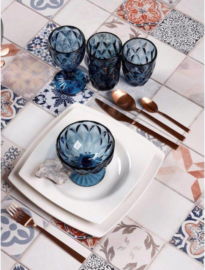 Cryspo Trio 'quadro Off Plate Shallow made of Porcelain White with Diameter 27cm 6pcs