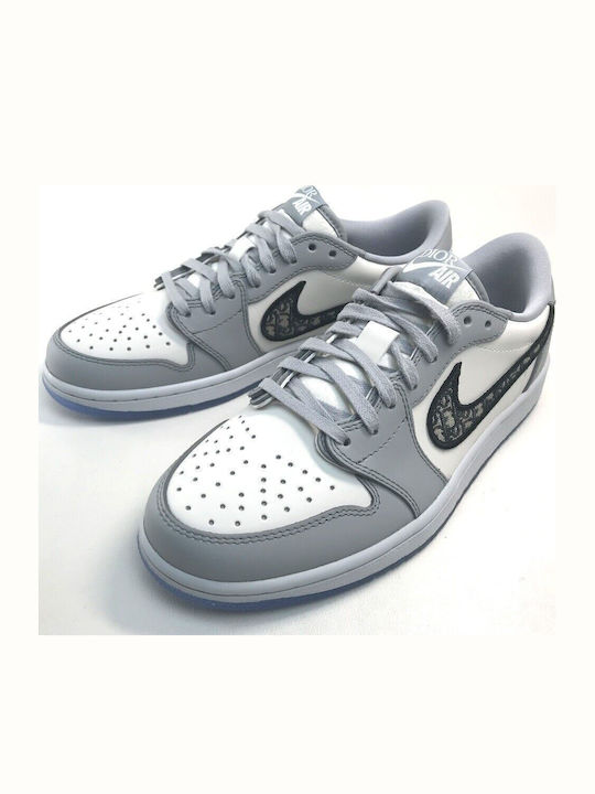 Air  1 Retro Low Dior Herren Sneakers Grey / Black / Sail