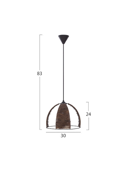 HomeMarkt Pendant Light Single-Light Bell for Socket E27 Black