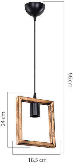 Pakketo Isolate Lustră Maro cu Dulie E27 18.5x27x24cm.