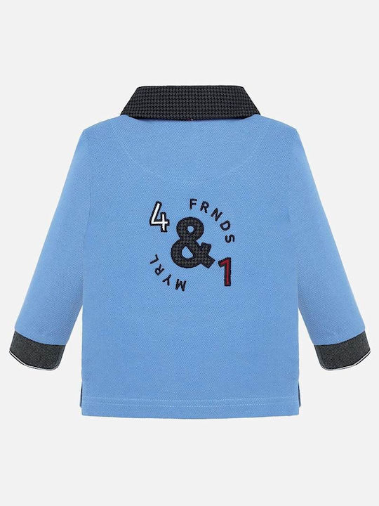 Mayoral Kids Polo Long Sleeve Light Blue