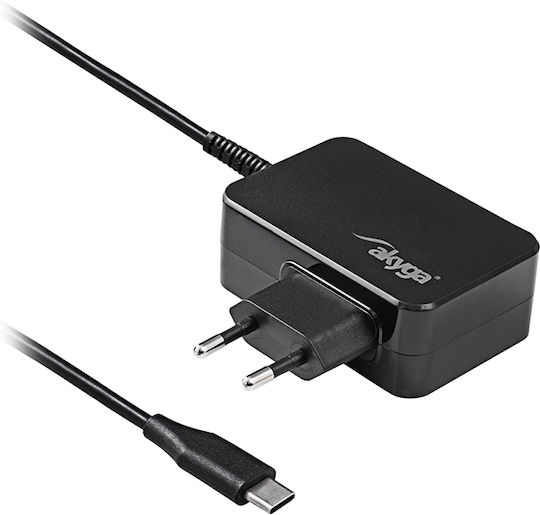 Akyga USB-C Universal Φορτιστής Laptop 65W 20V 3.25A με Αντάπτορα Τροφοδοσίας