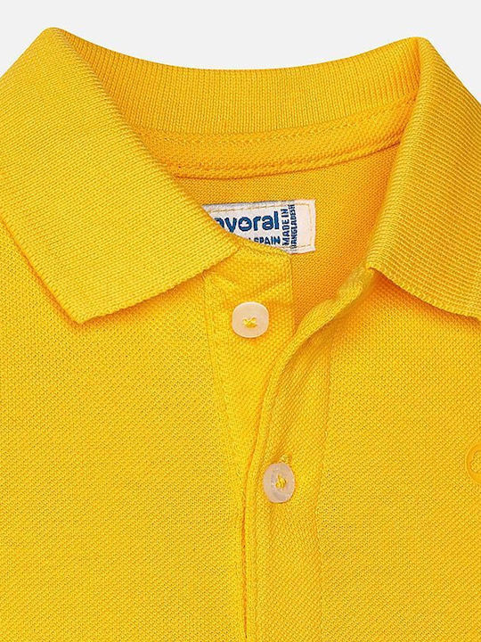 Mayoral Kids Polo Short Sleeve Yellow