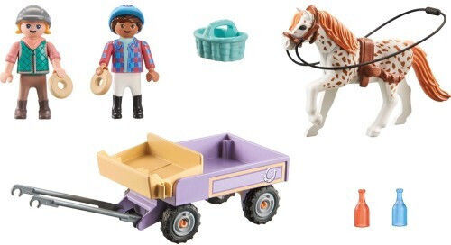 Playmobil Pferde des Wasserfalls Pferd mit Kutsche für 4-10 Jahre