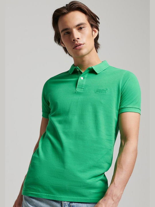 Superdry Men's Short Sleeve Blouse Polo Green