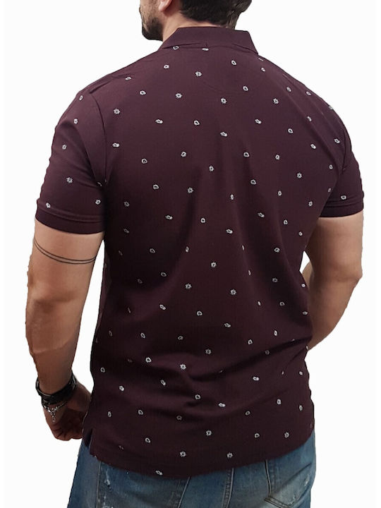 Rebase Polo Bluza Burgundy
