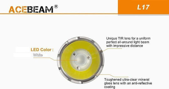 Acebeam Επαναφορτιζόμενος Φακός LED IP68 με Μέγιστη Φωτεινότητα 1400lm