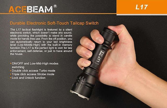Acebeam Επαναφορτιζόμενος Φακός LED IP68 με Μέγιστη Φωτεινότητα 1400lm