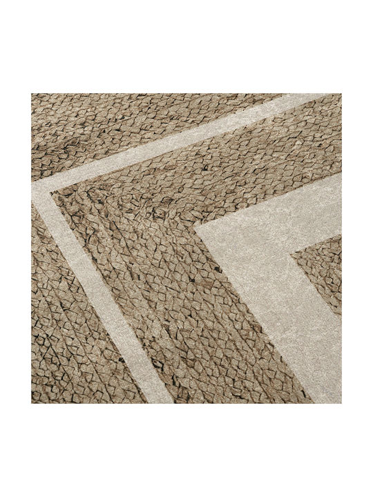 Beauty Home Non-slip Round Jute Rug Beige Diameter 150cm