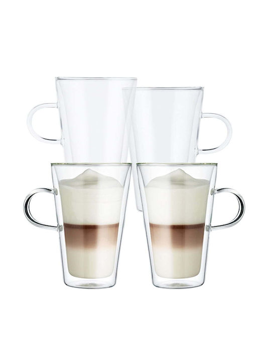 Quasar Cană Ceramică Transparentă 400ml 4buc