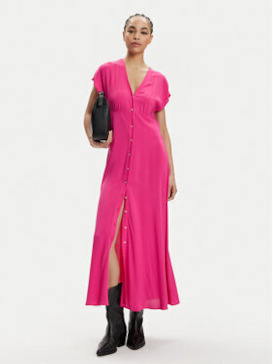 Only Nova Sommer Maxi Hemdkleid Kleid Rosa