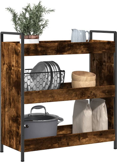 vidaXL Ραφιέρα Κουζίνας Ξύλινη 4 Θέσεων Καφέ 70x30x82cm