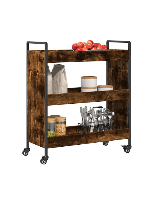vidaXL Ραφιέρα Κουζίνας Ξύλινη 4 Θέσεων Καφέ 70x30x82cm