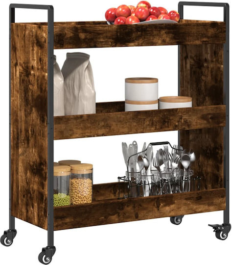 vidaXL Ραφιέρα Κουζίνας Ξύλινη 4 Θέσεων Καφέ 70x30x82cm