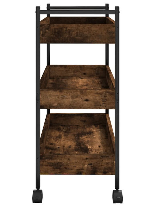 vidaXL Ραφιέρα Κουζίνας Ξύλινη 3 Θέσεων Καφέ 50x30x70cm