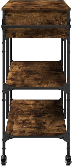 vidaXL Wooden Kitchen Rack 4 Tiers Brown 105x42x95cm