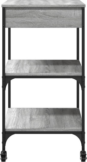vidaXL Ραφιέρα Κουζίνας Ξύλινη 4 Θέσεων Γκρι 60x48x89.5cm