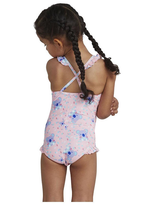 Speedo Allover Thinstrap Kids Swimwear One-Piece Training Pink