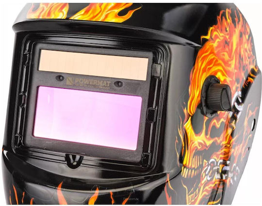 Powermat Welding Helmet Optical Field 9x9mm Black