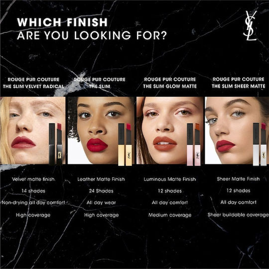 Ysl Rouge Pur Couture The Slim Glow Matte Κραγιόν Matte 210 Nude Out Of Line 2.2gr