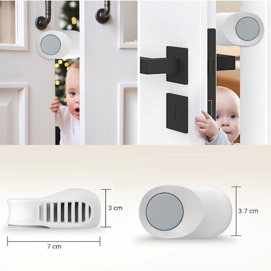 Sipo Finger Protector for Doors with Sticker made of Plastic in White Color 2pcs