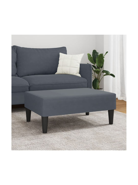 Hocker Fußhocker Gepolstert mit Samt Dark Grey 77x55x31cm