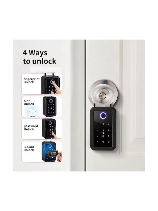 Smart Wall-mounted Combination Key Holder with Keyboard 7.2x12.2x12.2cm