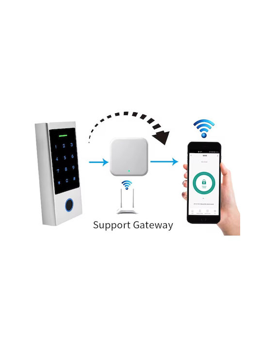 Smart Wall-mounted Combination Key Holder with Keyboard 7.2x12.2x12.2cm