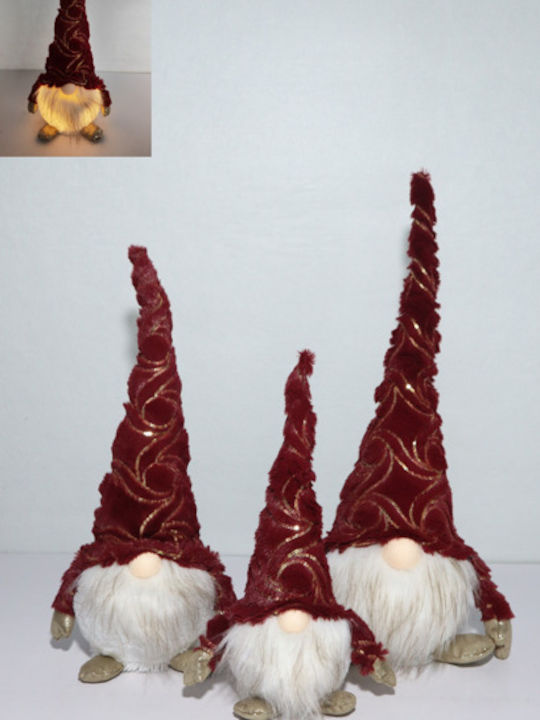Artezan Illuminated Christmas Figure Dwarf Red Height 33cm