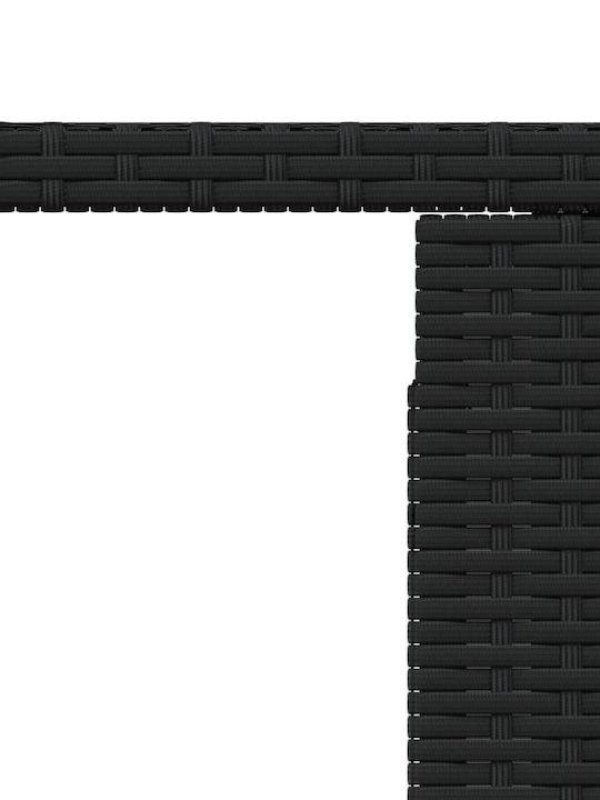 Маса За Градина И Тераса Черна 100x55x73см