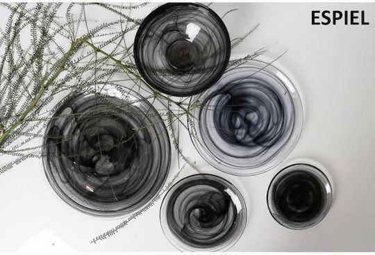 Espiel Atlas Set Decorative de Platouri Oval Negre 6buc 27x14buc