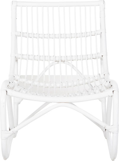 Πολυθρόνα Εξωτερικού Χώρου Rattan Grinn Λευκό 44x65x79.5εκ.
