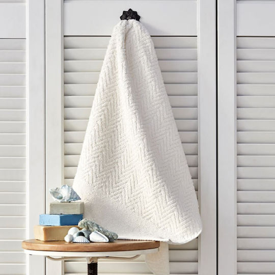 Nautica Prosop de corp 70x140cm. Alb Greutate 570gr/m²