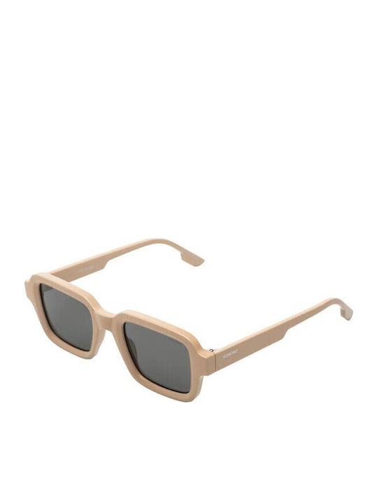 Komono Lionel Unisex Sonnenbrille mit Beige Kunststoff Gestell und Gray Linse KOM-S9855