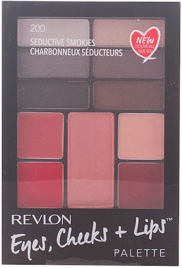 Revlon Eyes Cheeks & Lips Παλέτα Μακιγιάζ για Πρόσωπο, Μάτια & Χείλη Seductive Smokies 200