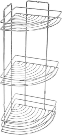 Next Regale Ecke An der Wand montiert Badezimmerregal Metallisch 19x19x48cm Silber