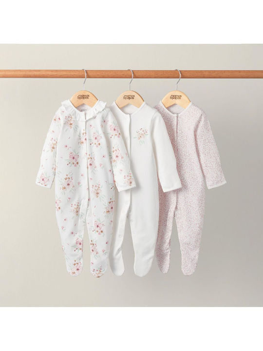 Mamas & Papas Baby Bodysuit Set Rose 3pcs