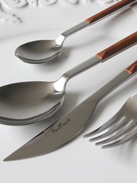 Pintinox Besteckset Edelstahl Braun 24Stück