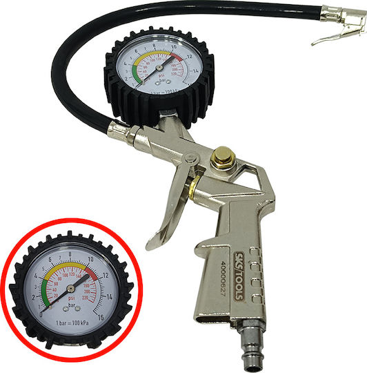 SKS Tools 40000627 Αερόμετρο με Πιστόλι Αέρα Μέγιστης Πίεσης 16bar