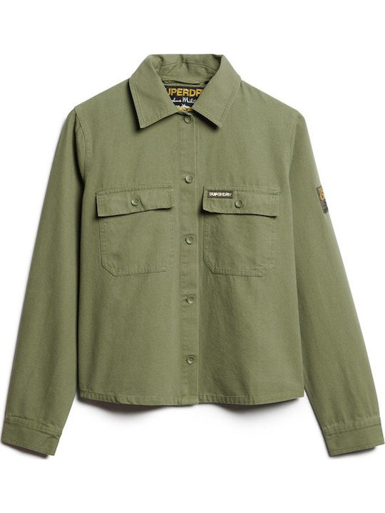 Damen Khaki Overshirt