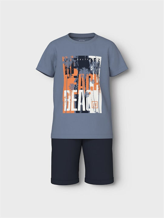 Name It Kids Set Short Sleeve Blouse With Bermuda for Boys- 13228233 Raff