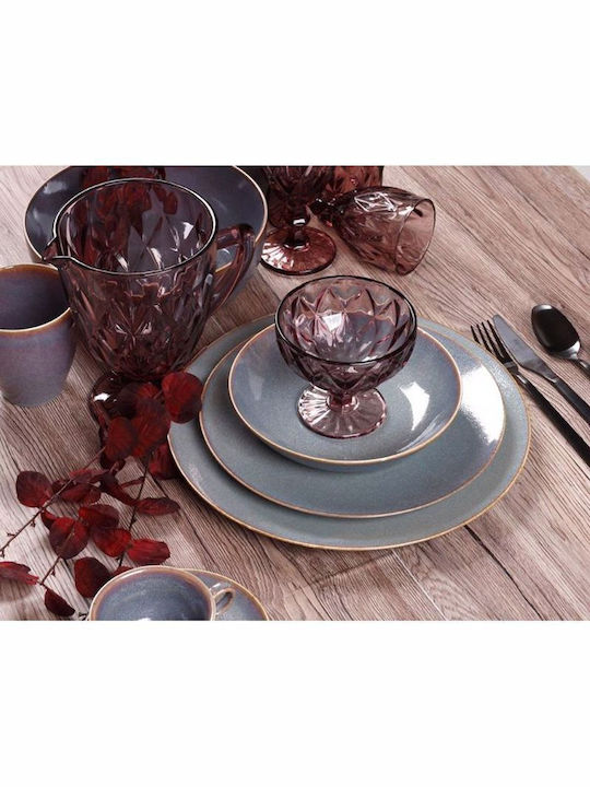 Cryspo Trio Plate Shallow made of Porcelain Blue with Diameter 27cm 6pcs