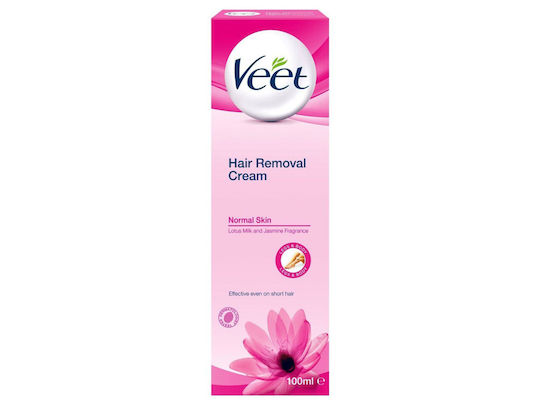 Veet Hair Removal Body Cream Lotus Suitable for Normal Skin with Lotus & Jasmine milk 100ml